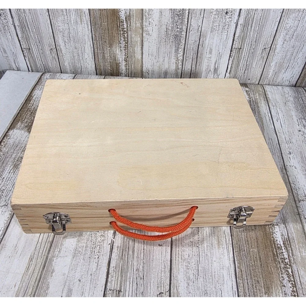 Kids Wooden Tool Box Set Pretend Play Construction Kit Montessori Toy Case